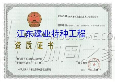 特种工程(限结构补强)专业承包
