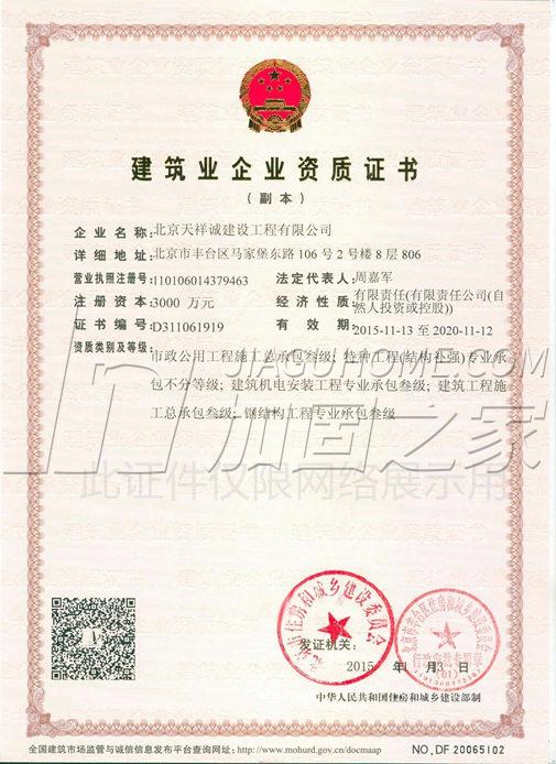 特种工程(限结构补强)专业承包