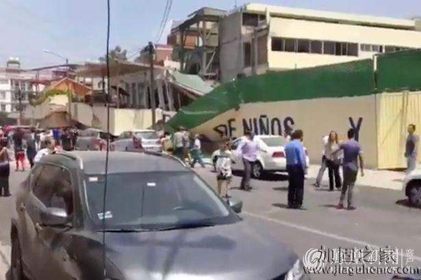 墨西哥地震某学校倒塌