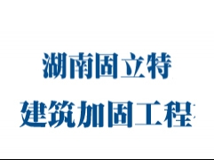 湖南固立特建筑加固工程亚搏全站app下载