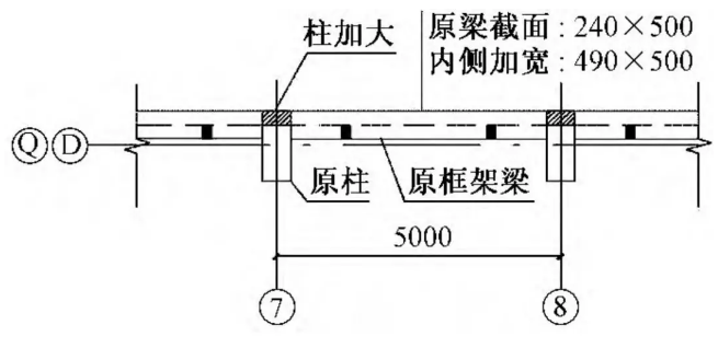内加壁式框架加固简图