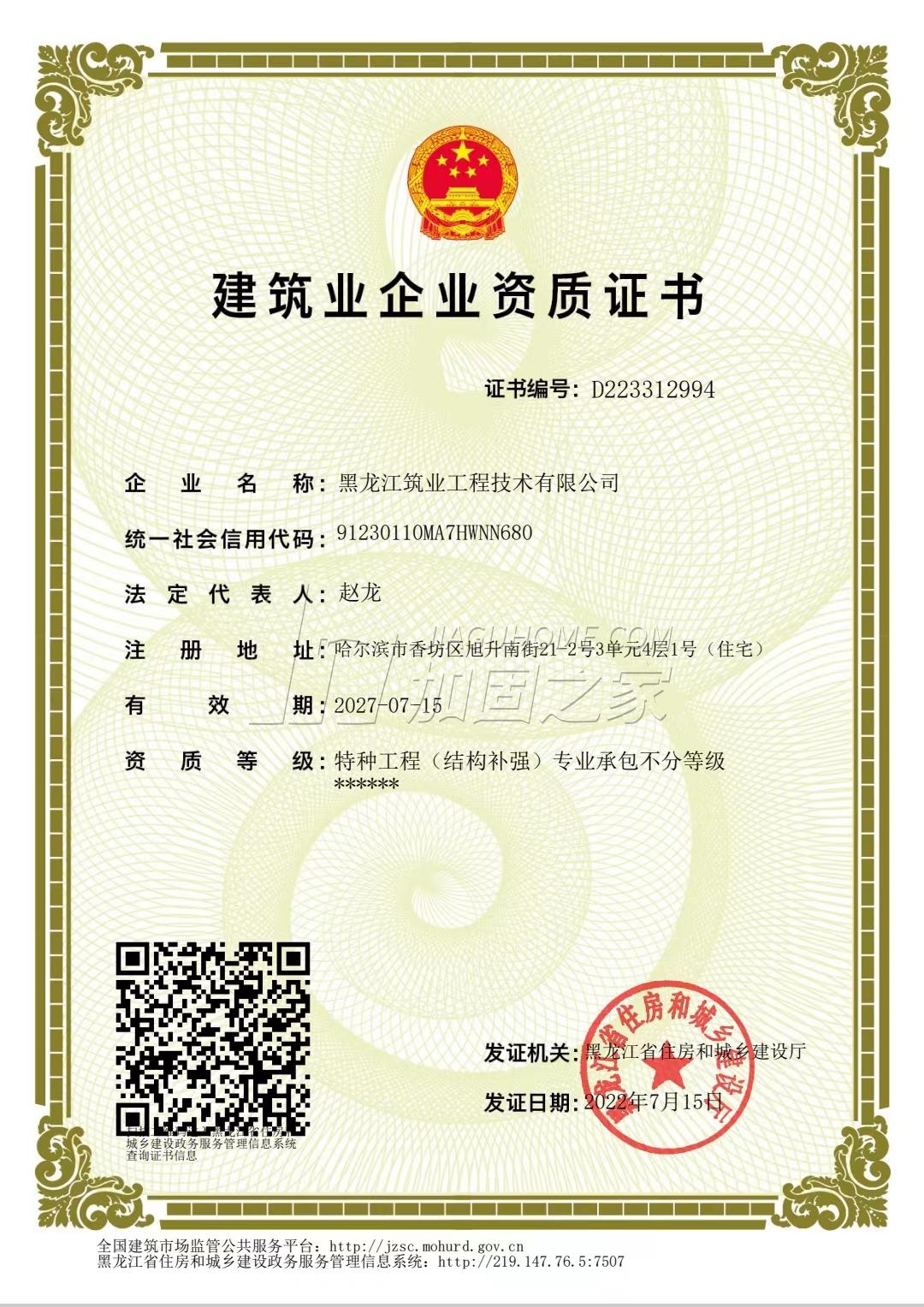 特种工程(限结构补强)专业承包