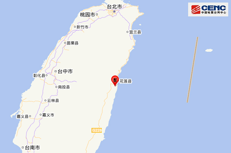台湾花莲县海域发生7.3级地震，建筑出现倾斜