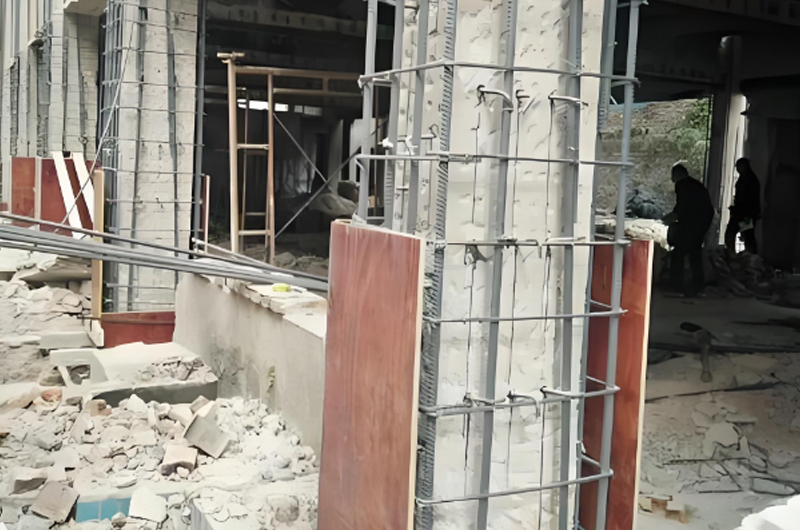 柱子增大截面加固