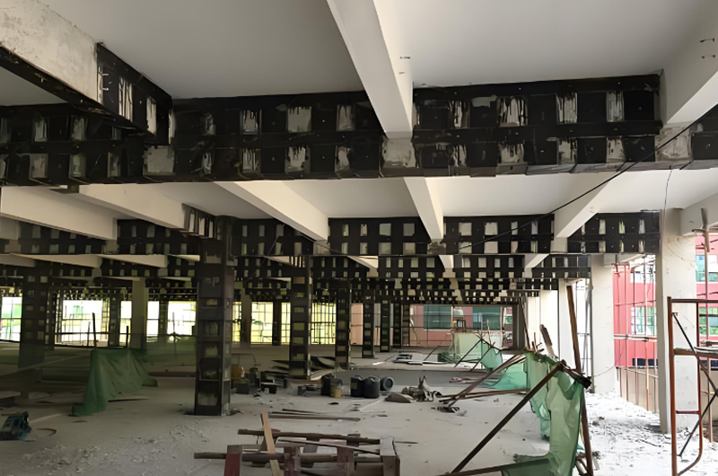 厂房梁板柱结构加固