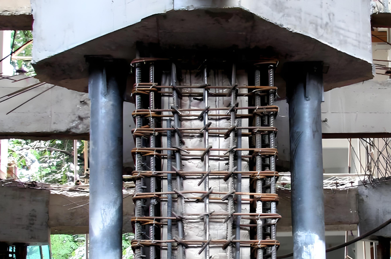 柱子预应力加固法