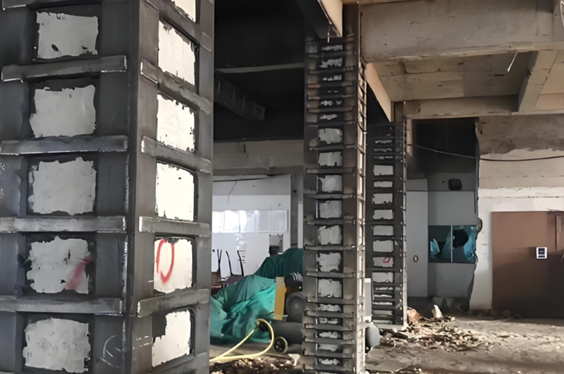 柱子加固固化与养护